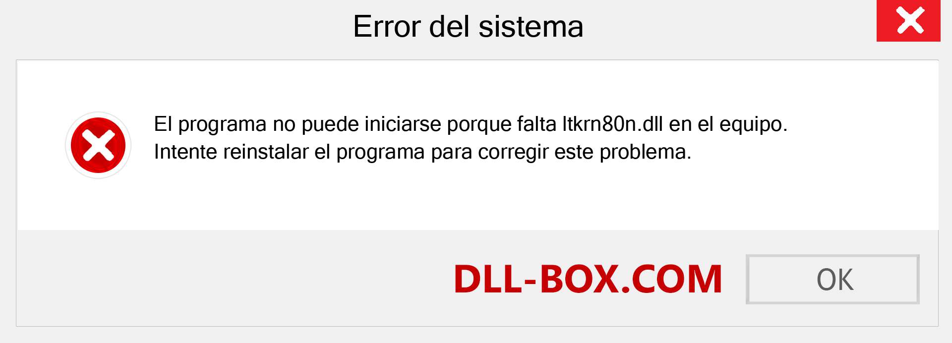 ¿Falta el archivo ltkrn80n.dll ?. Descargar para Windows 7, 8, 10 - Corregir ltkrn80n dll Missing Error en Windows, fotos, imágenes