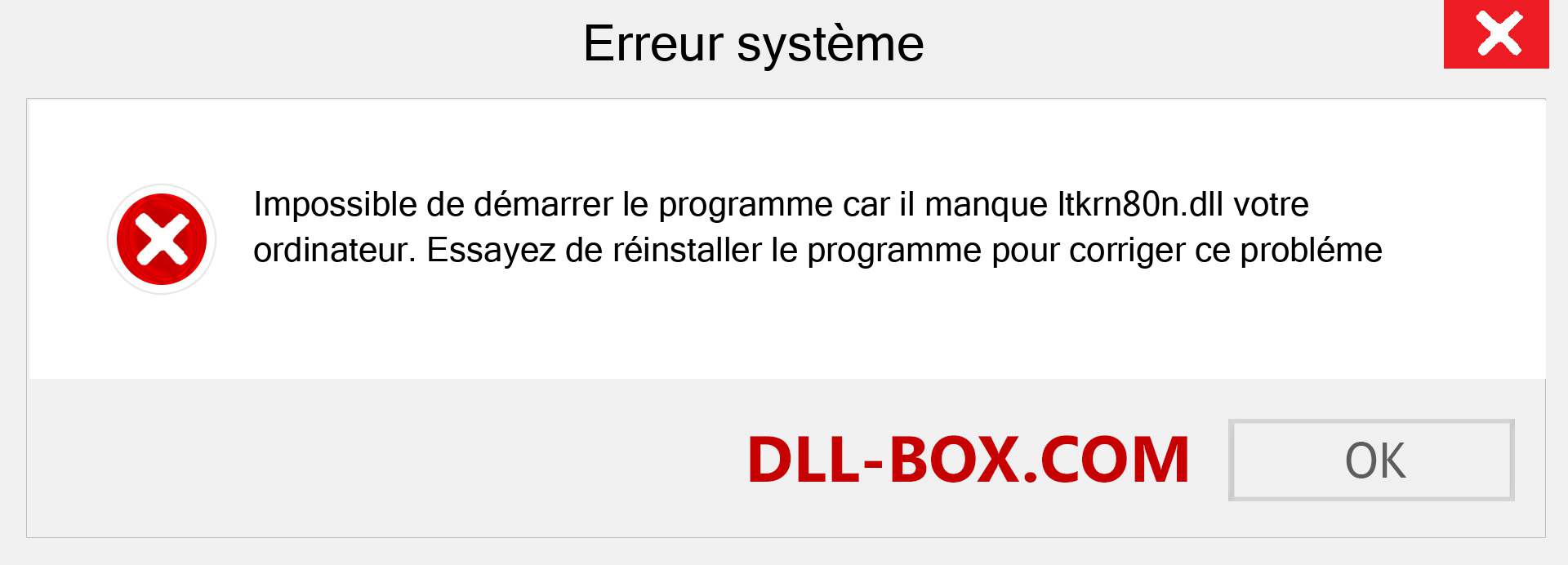 Le fichier ltkrn80n.dll est manquant ?. Télécharger pour Windows 7, 8, 10 - Correction de l'erreur manquante ltkrn80n dll sur Windows, photos, images